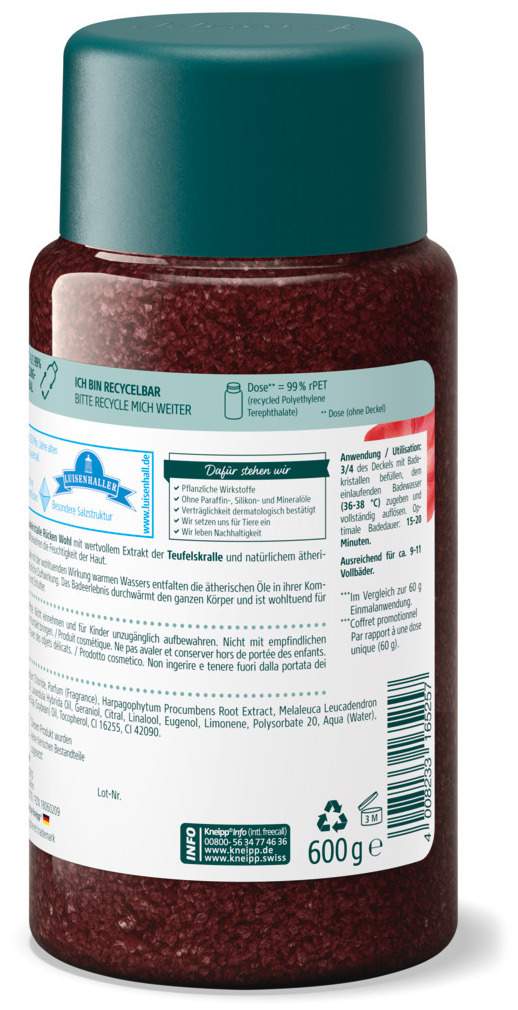 Kneipp Badekristalle Rücken Wohl 600 G