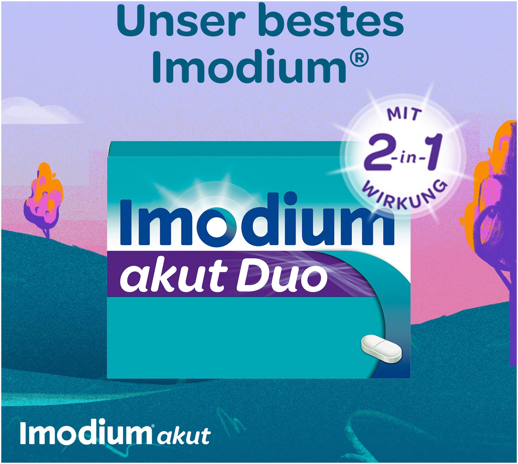 Imodium akut Duo 2 mg 125 mg 12 Tabletten