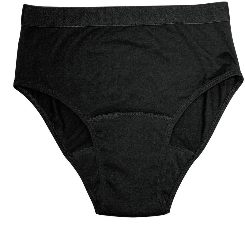 High-Waist Slip mit Saugeinlage Größe 46-48 (XL), schwarzwiederverwendbar, diskret 1 Stück