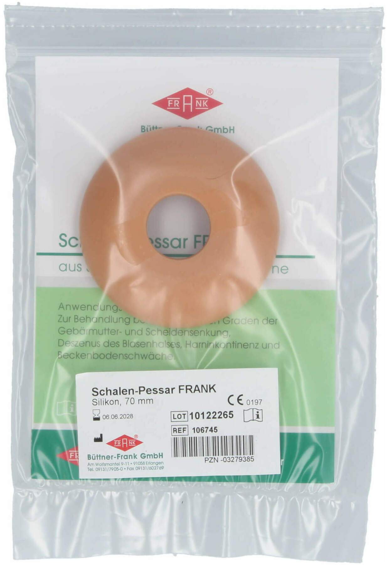 Schalenpessar Frank Silikon 70 mm Falk