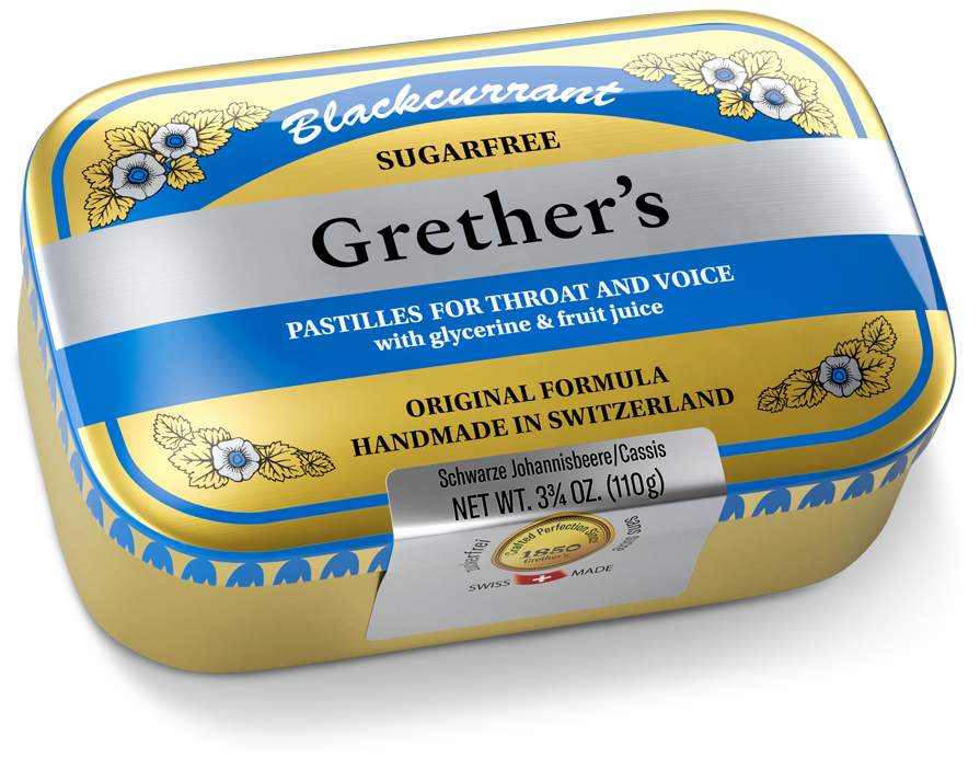 Grether`s Pastilles Blackcurrant zuckerfrei Dose 110 g