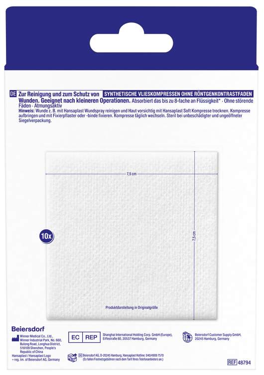 Hansaplast Soft Kompressen 7,5 X 7,5 cm Steril 5 X 2 Stück