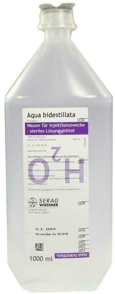 Aqua Bidest Plastik 1000 ml Infusionslösung