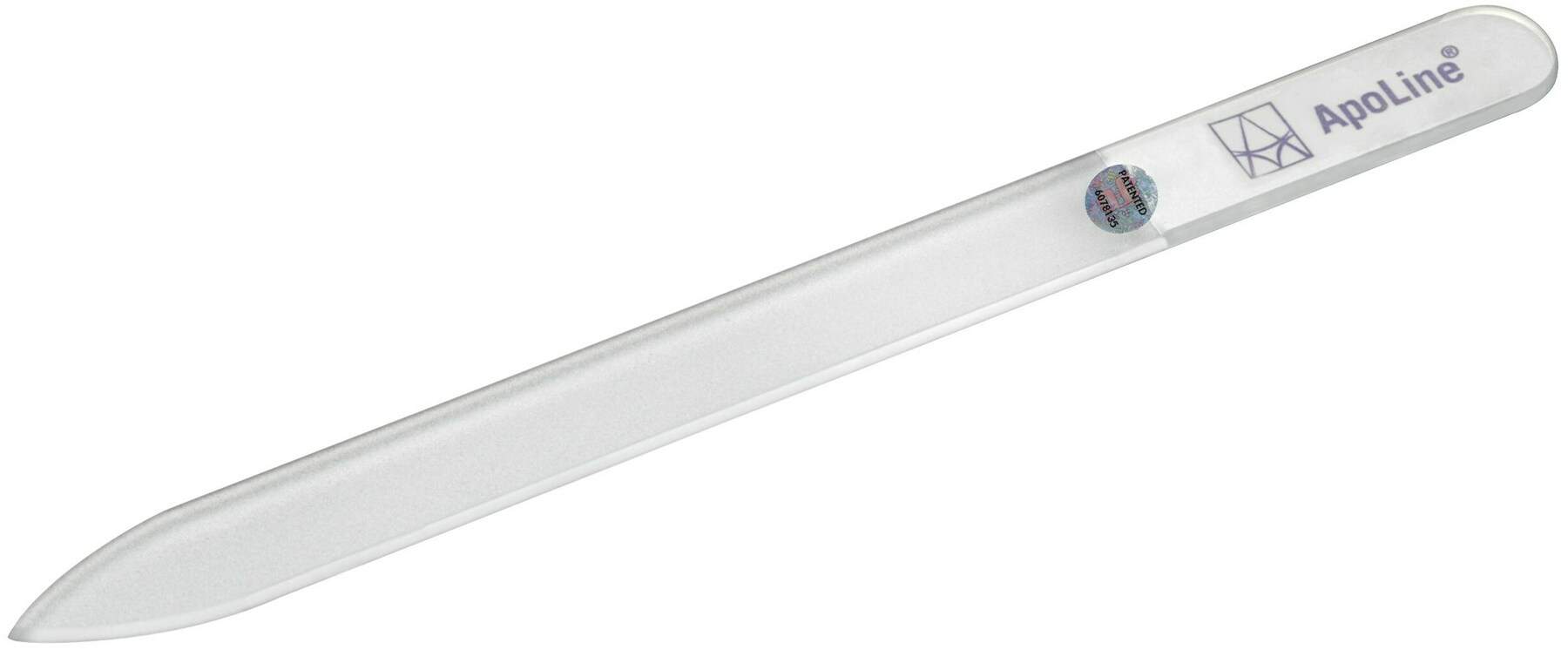 Apoline Glas Nagelfeile 14 cm Transparent