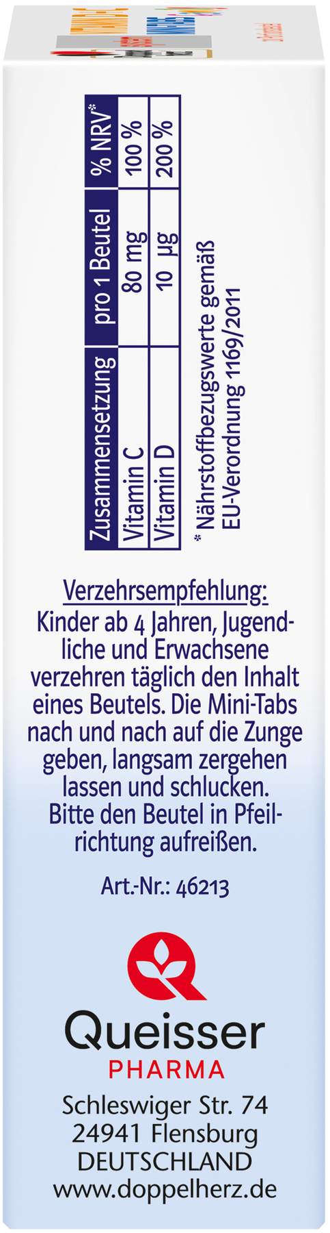 Doppelherz System Vitamin D+c Mini-Tabs Family 20 Stück