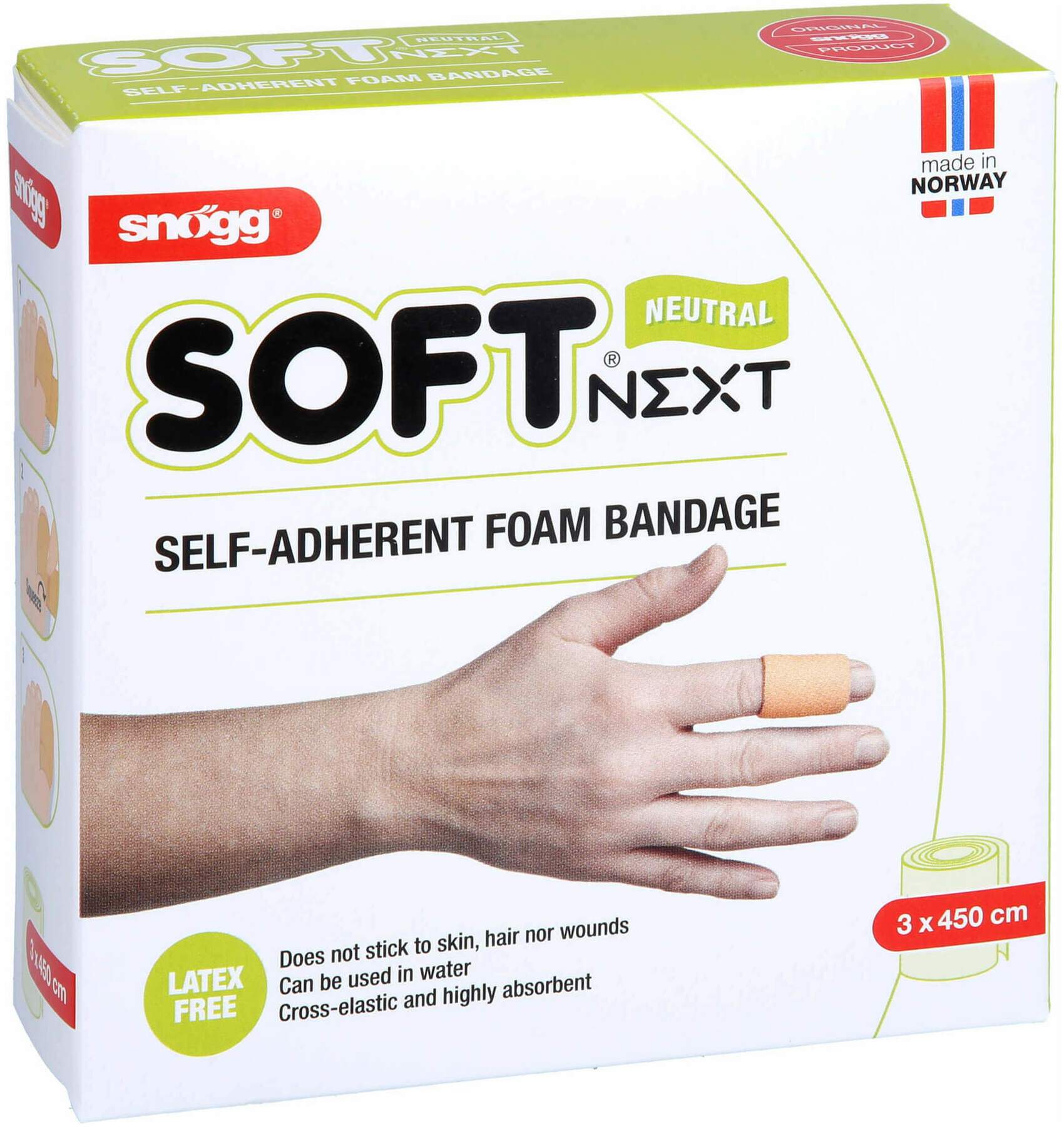 Soft Next Selbsthaftender Verband 3 cm X 4,5 M