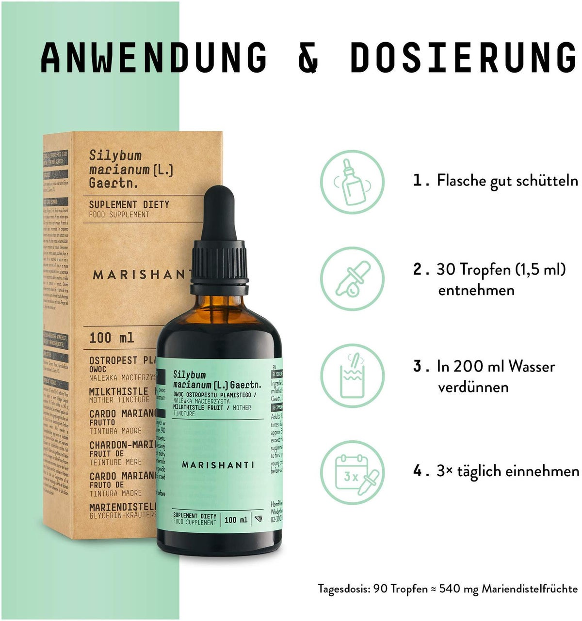 Mariendistel Früchte Extrakt Tropfen alkoholfrei 100 ml