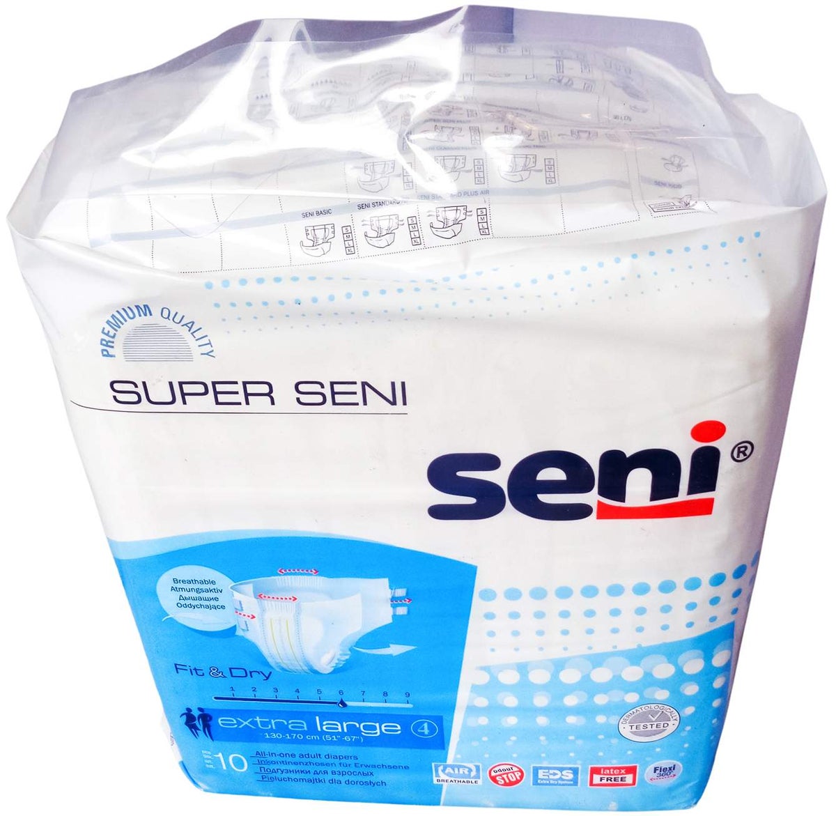 Super Seni Gr.4 Xl Inkontinenzhose Für Erwachsene 10 Stück