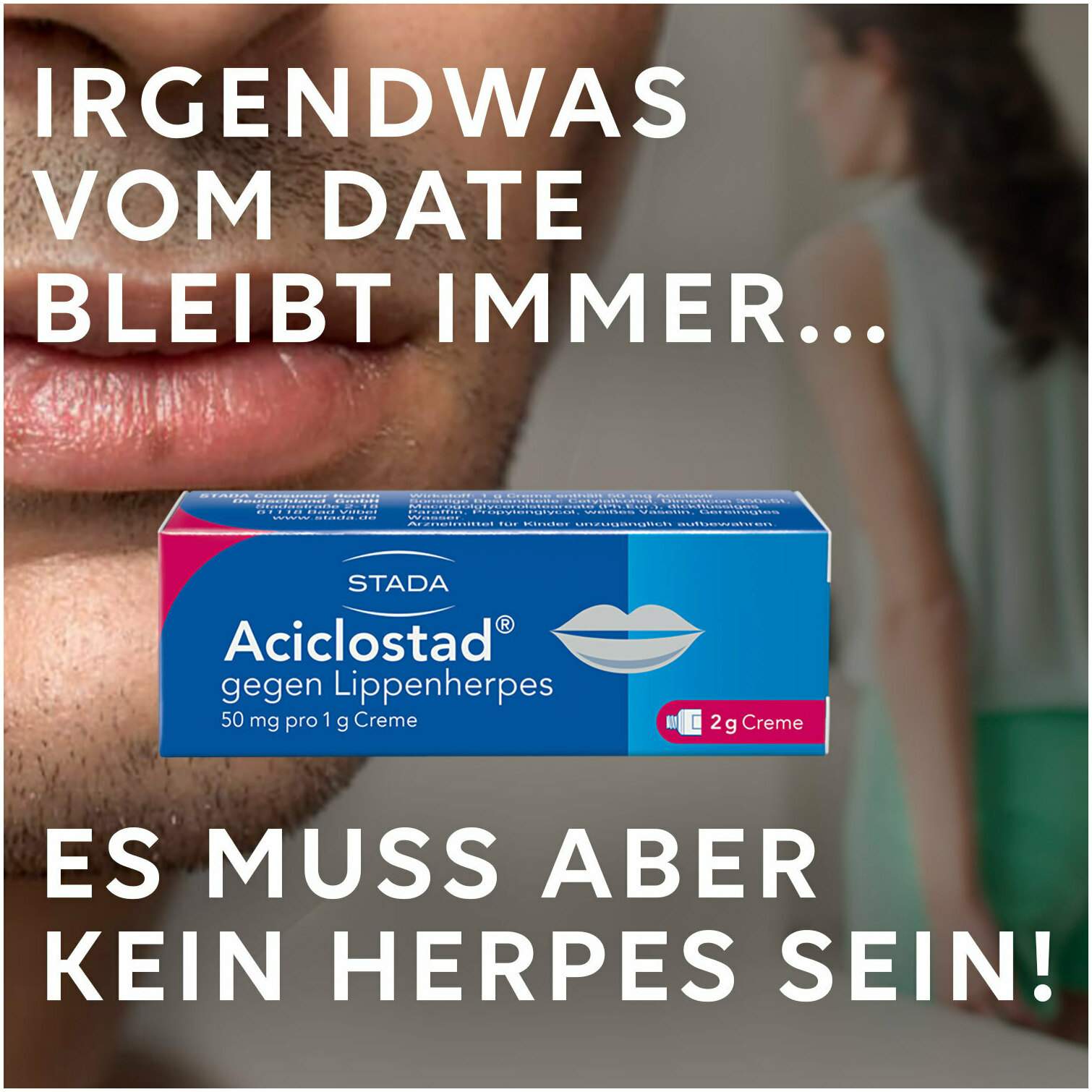 Aciclostad gegen Lippenherpes 2 g Creme