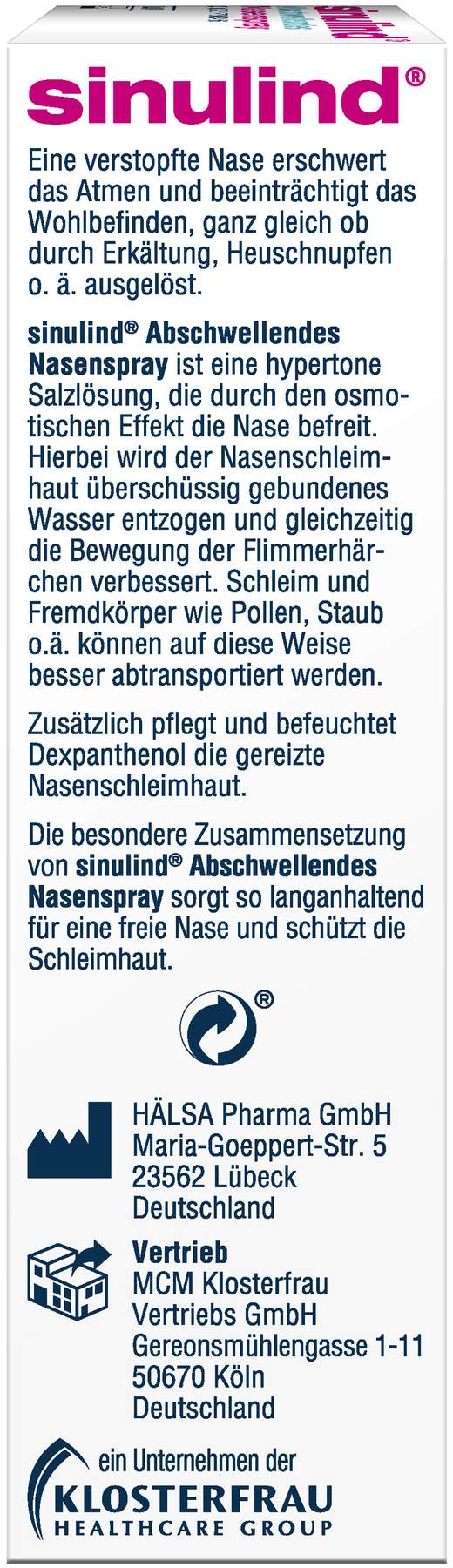 Sinulind Abschwellendes Nasenspray 15 ml