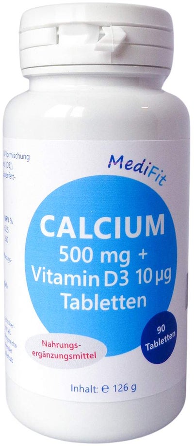 Calcium 500 Mg+vitamin D3  Tabletten Medif  90 Stück