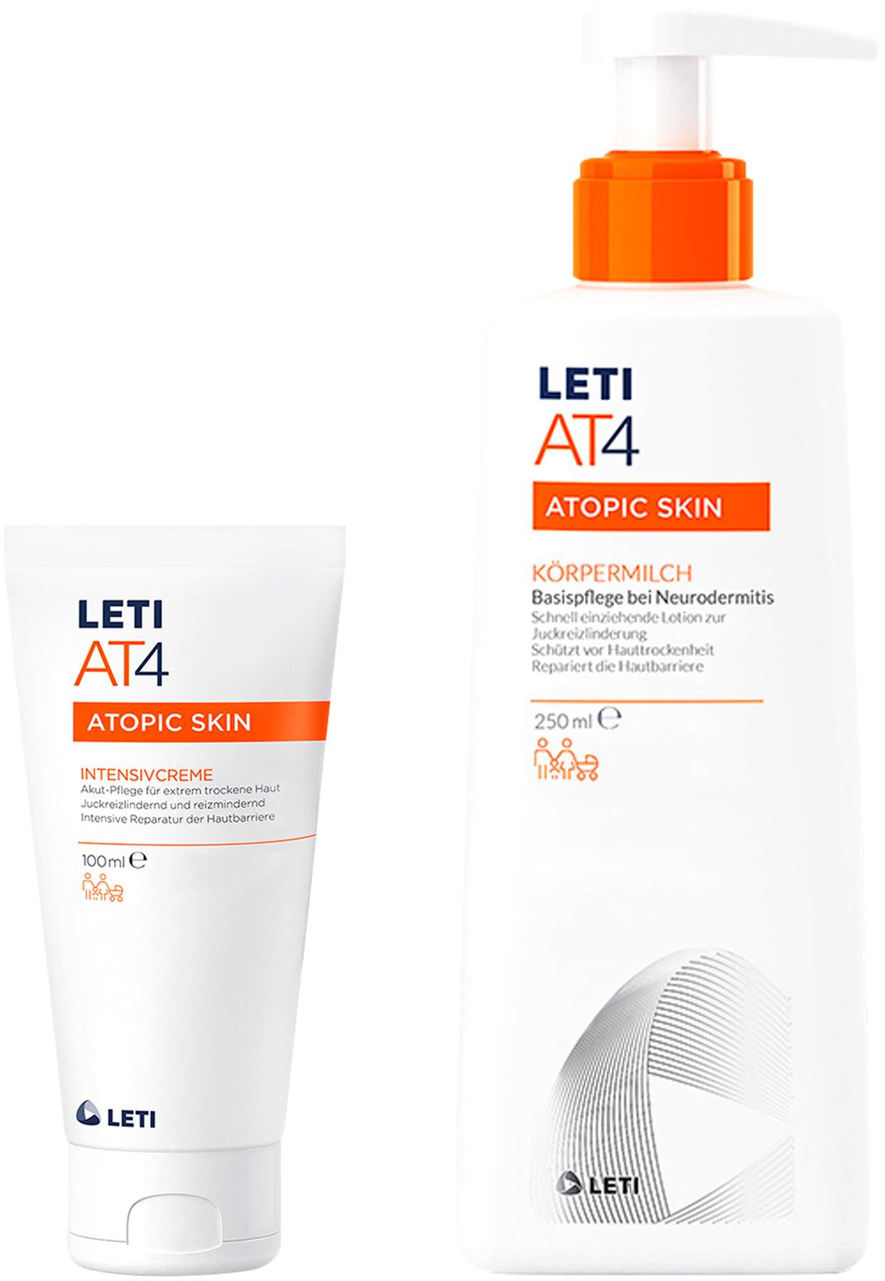 LETI AT4 Intensivcreme 100 ml + LETI AT4 Körpermilch 250 ml