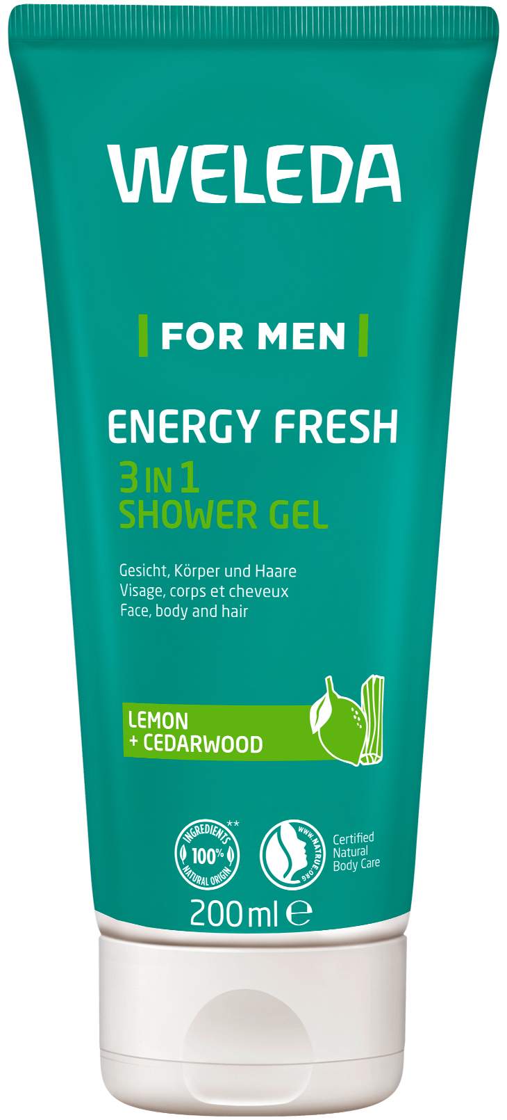 Weleda For Men Energy Fresh 3 in 1 Shower Gel 200 ml