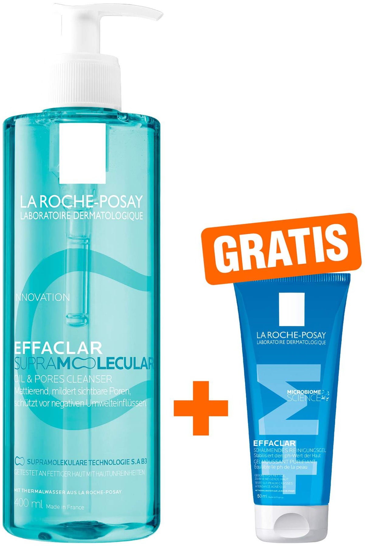 La Roche Posay Effaclar Supramolecular Cleanser 400 ml + gratis La Roche Posay Effaclar Gel 50 ml Mini