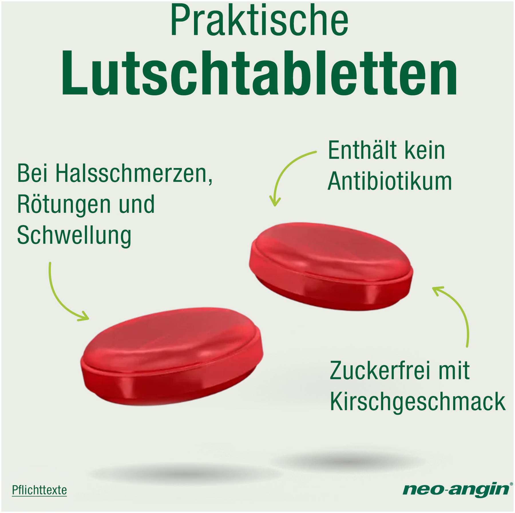neo Angin Halstabletten Kirsche Zuckerfrei 12 Lutschtabletten