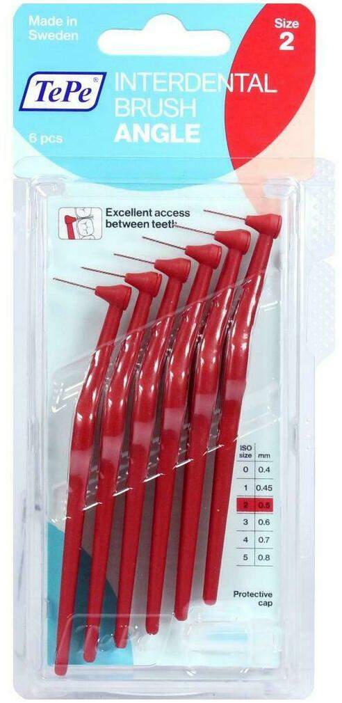 Tepe Angle 6 Interdentalbürsten 0,5 mm Rot