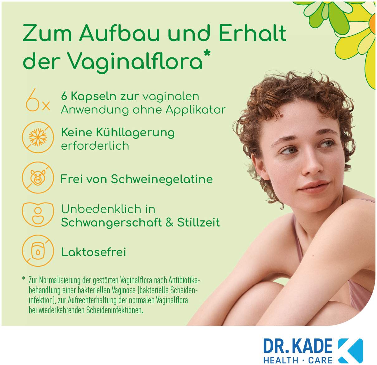 Kadeflora Milchsäurebakterien Vaginalkapseln 6 Stück