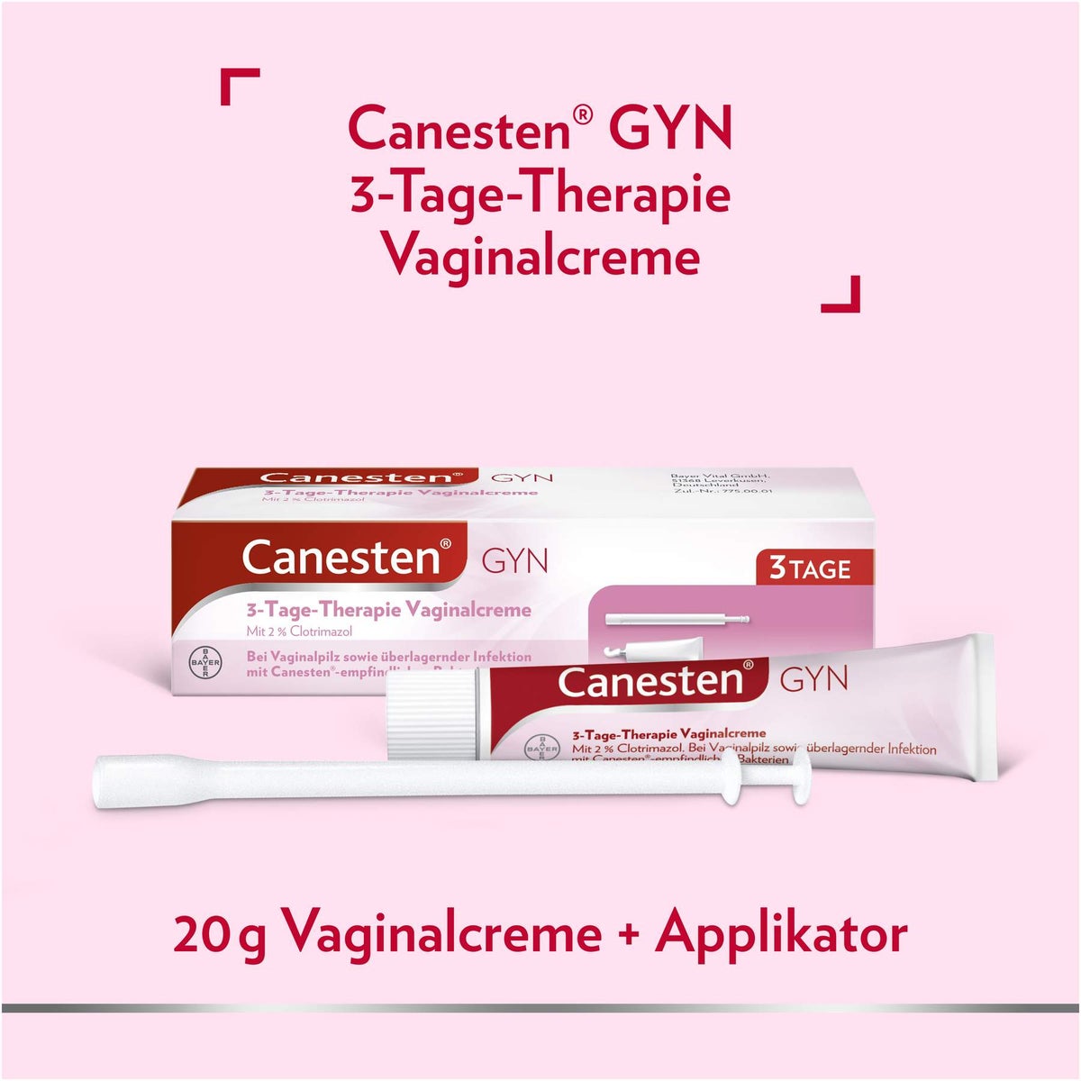 Canesten Gyn 3-Tage-Therapie Vaginalcreme 20 g Creme
