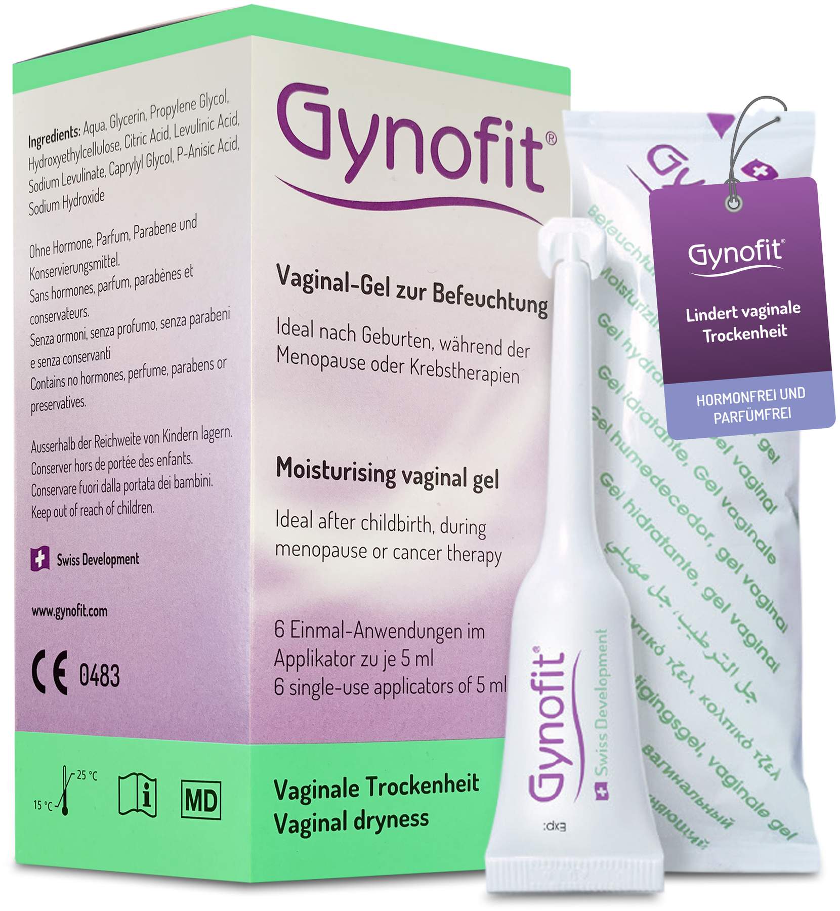 Gynofit Vaginal Gel zur Befeuchtung 6 X 5 ml