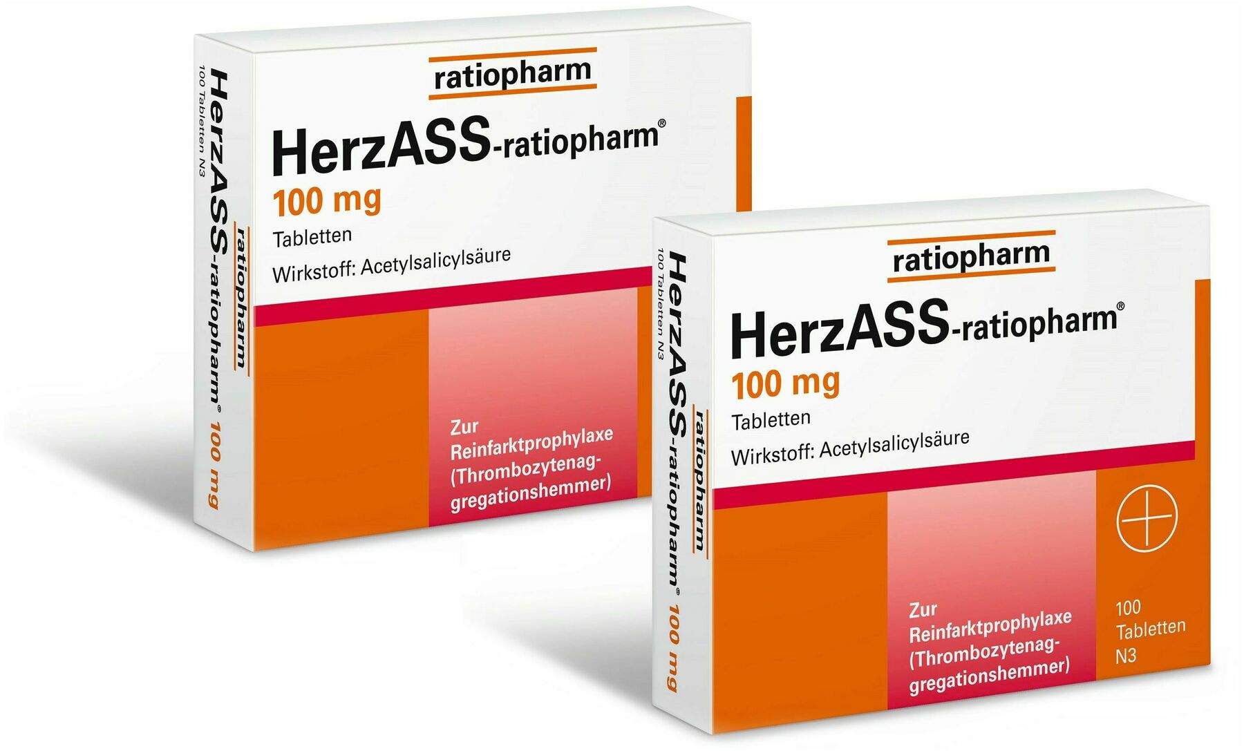 Herz ASS ratio 100 mg 2 x 100 Tabletten