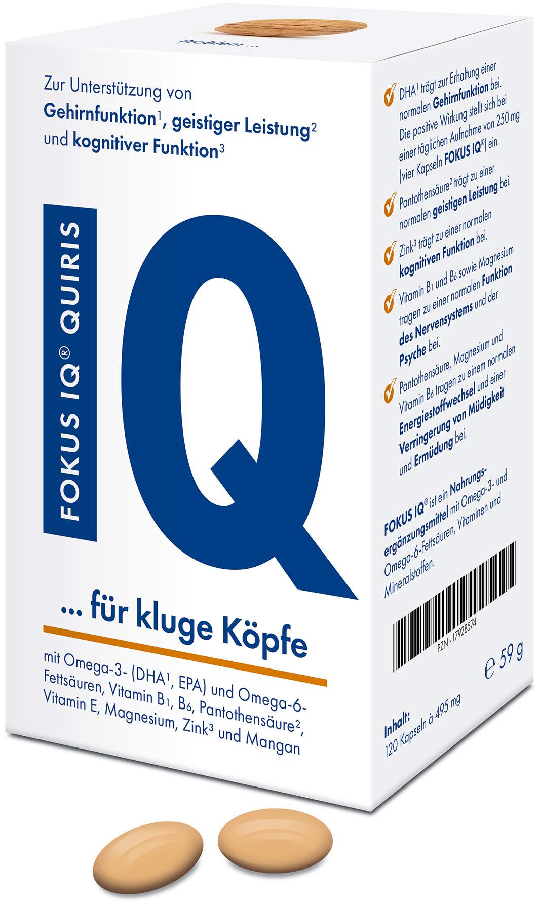 FOKUS IQ QUIRIS Weichkapseln 120 Stk.
