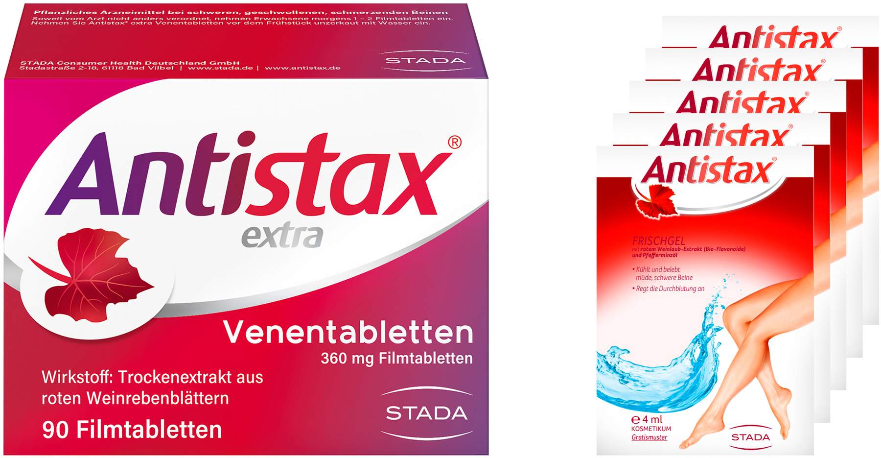 Antistax extra 90 Filmtabletten + gratis Antistax Frischgel 20 ml
