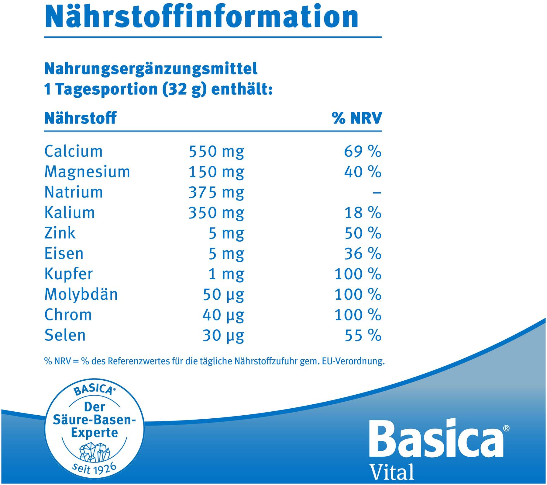 Basica Vital 800 g Pulver