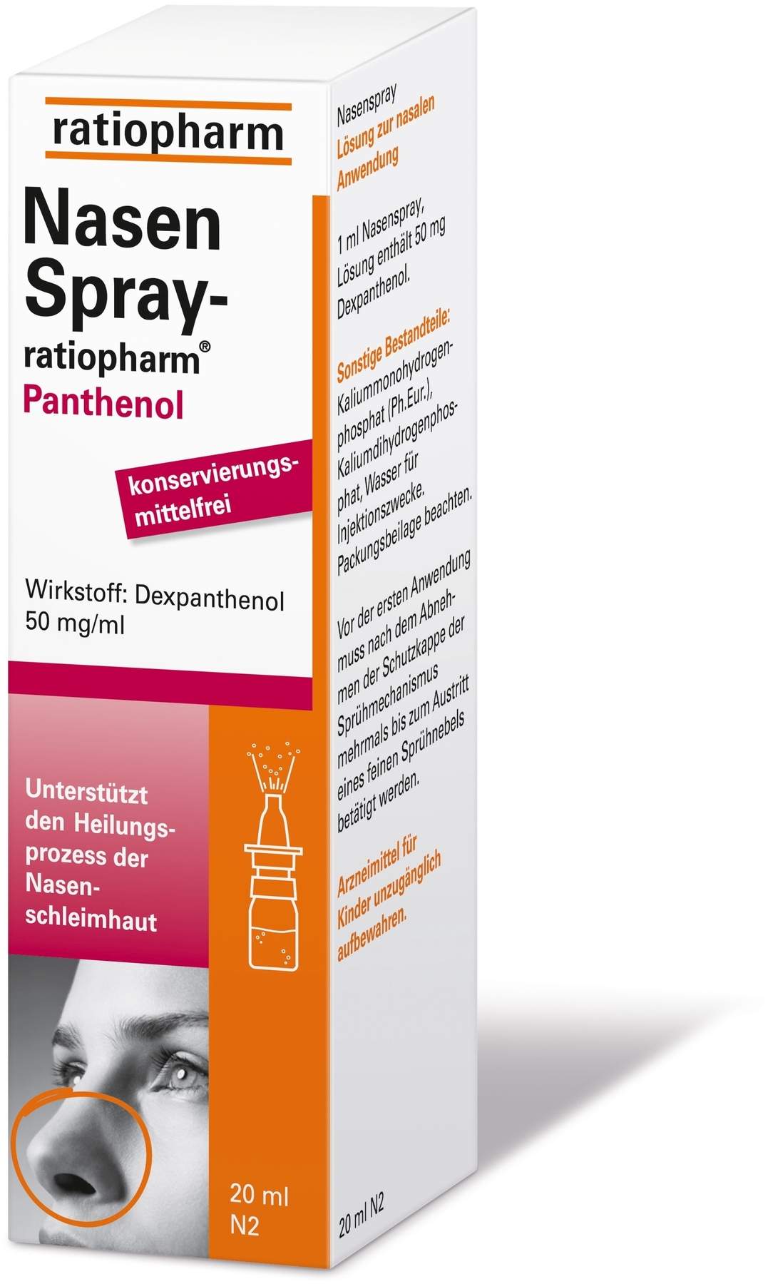 Nasenspray ratiopharm Panthenol 20 ml