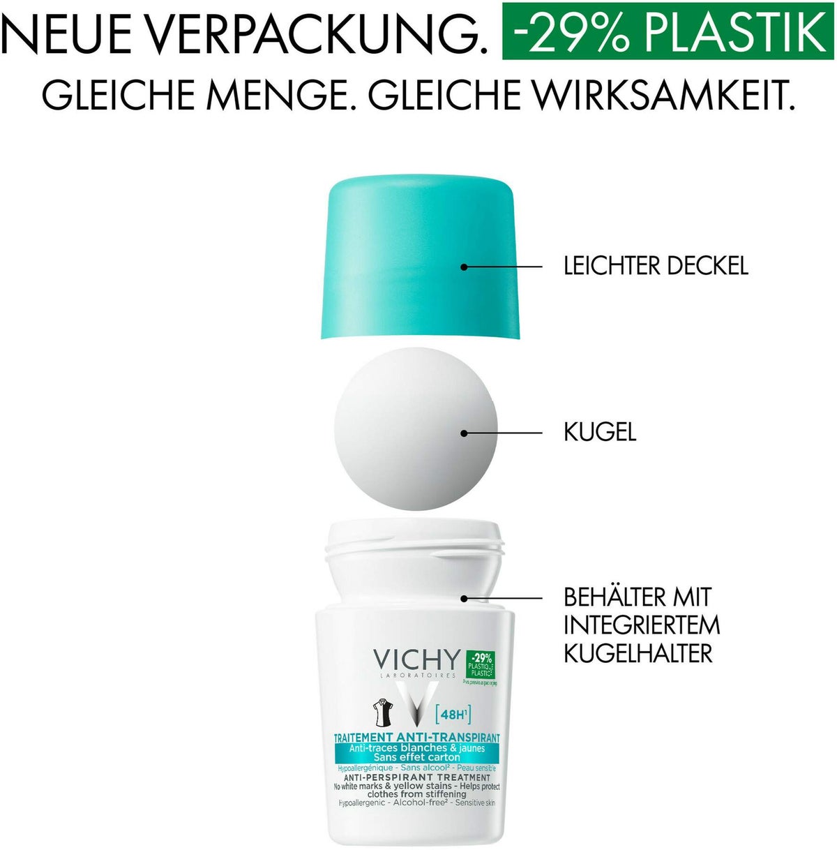 Vichy Deo Roll On Anti Flecken 48h 50 ml Creme