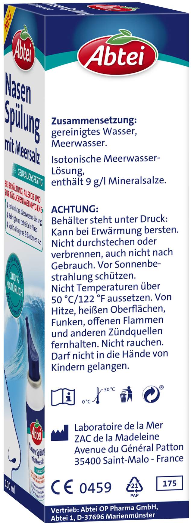 Abtei Meersalz Nasenspülung 100 ml Spray