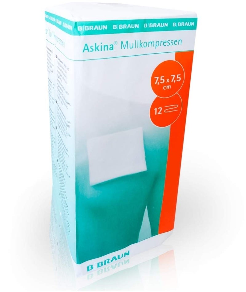 Askina Mullkompressen 7,5x7,5cm 12fach Unsteril