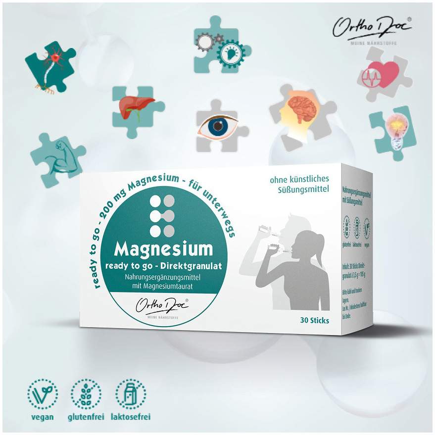Orthodoc Magnesium Direktgranulat 30 Sticks