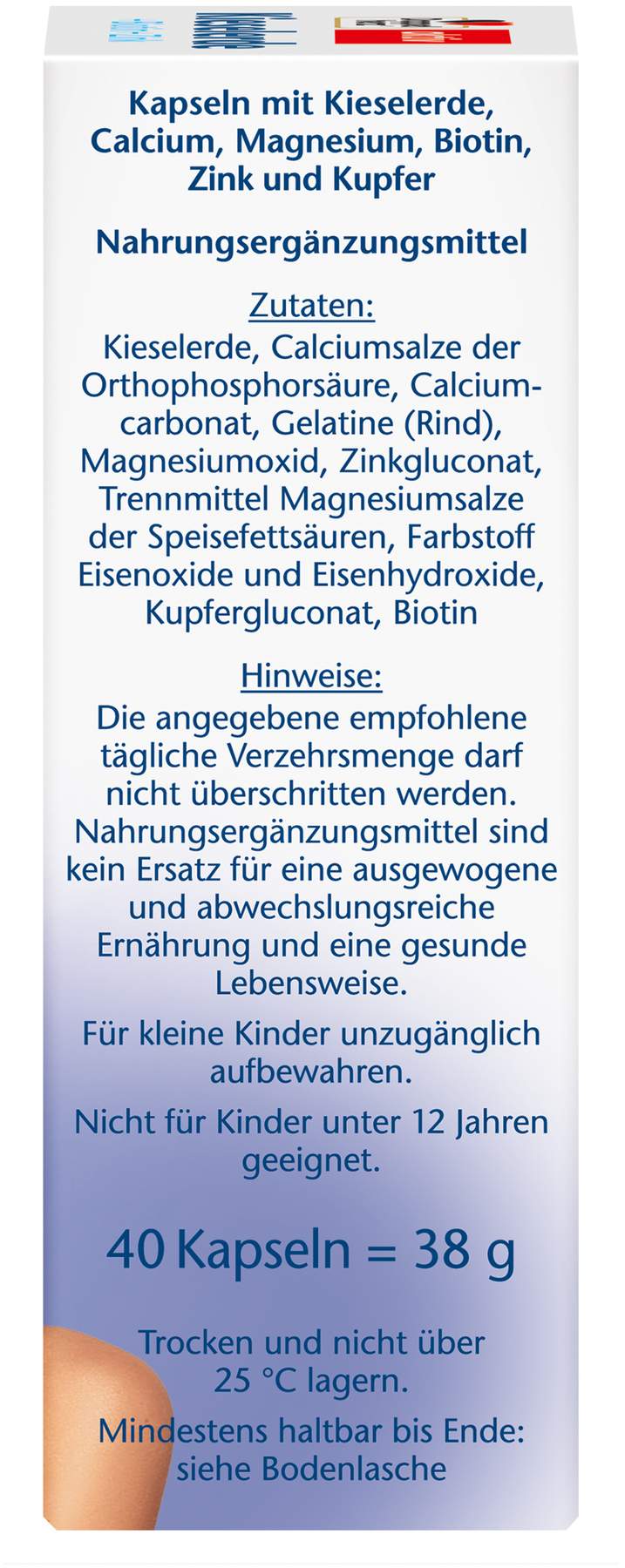 Doppelherz aktiv Kieselerde + Biotin + Zink 40 Kapseln