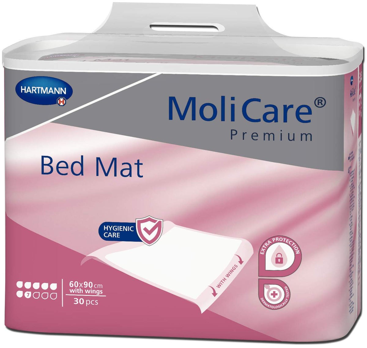 Molicare Premium Bed Mat 7 Tropfen M. Flügel 60 X 180 30 Stück