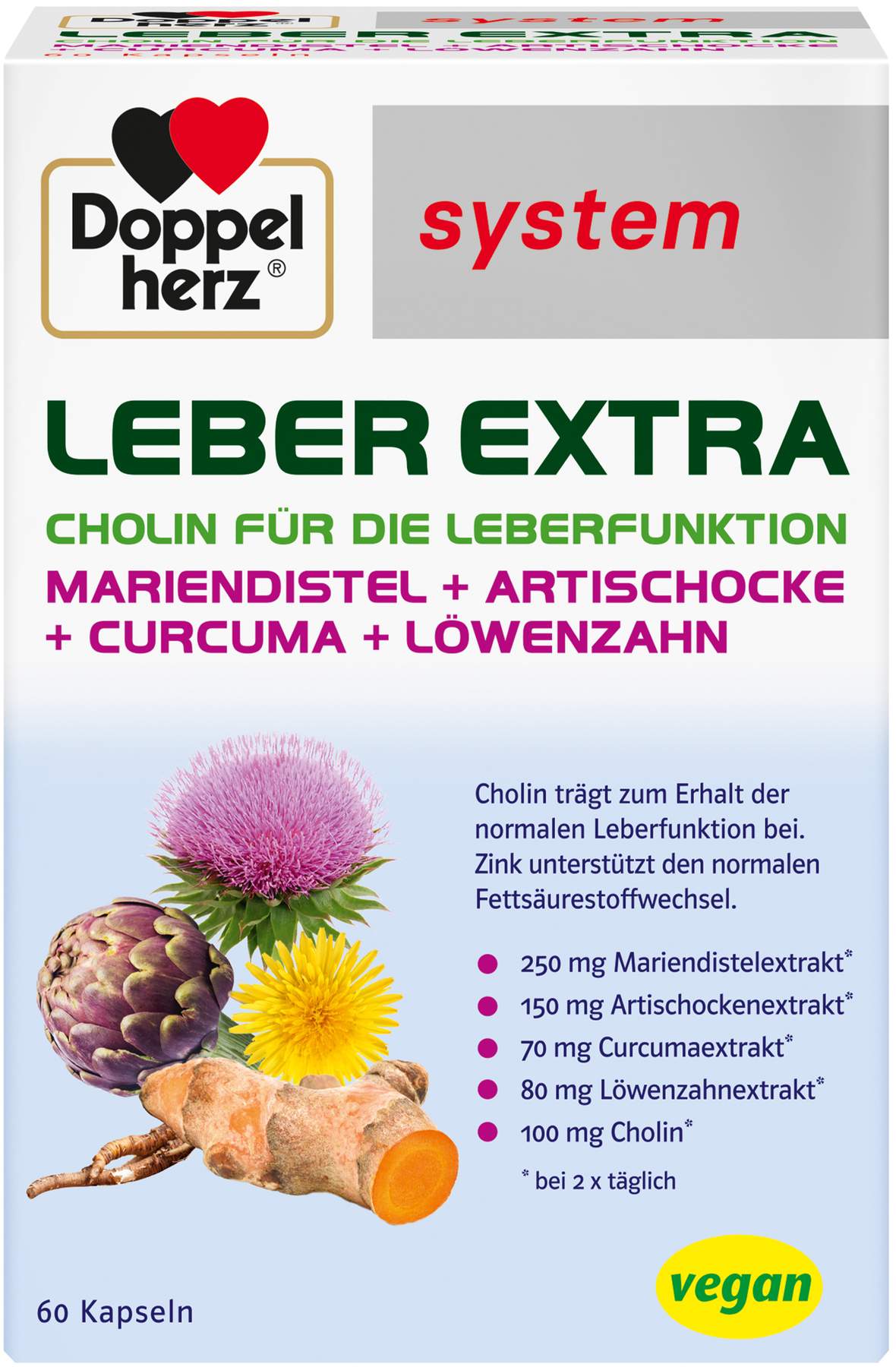 Doppelherz system Leber Extra 60 Kapseln