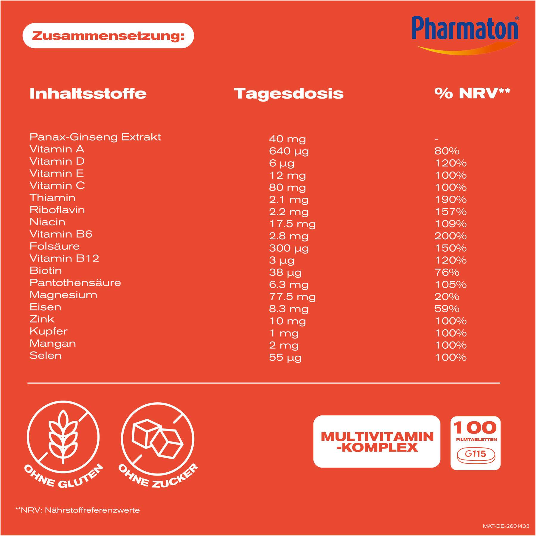 Pharmaton Vitality 100 Filmtabletten