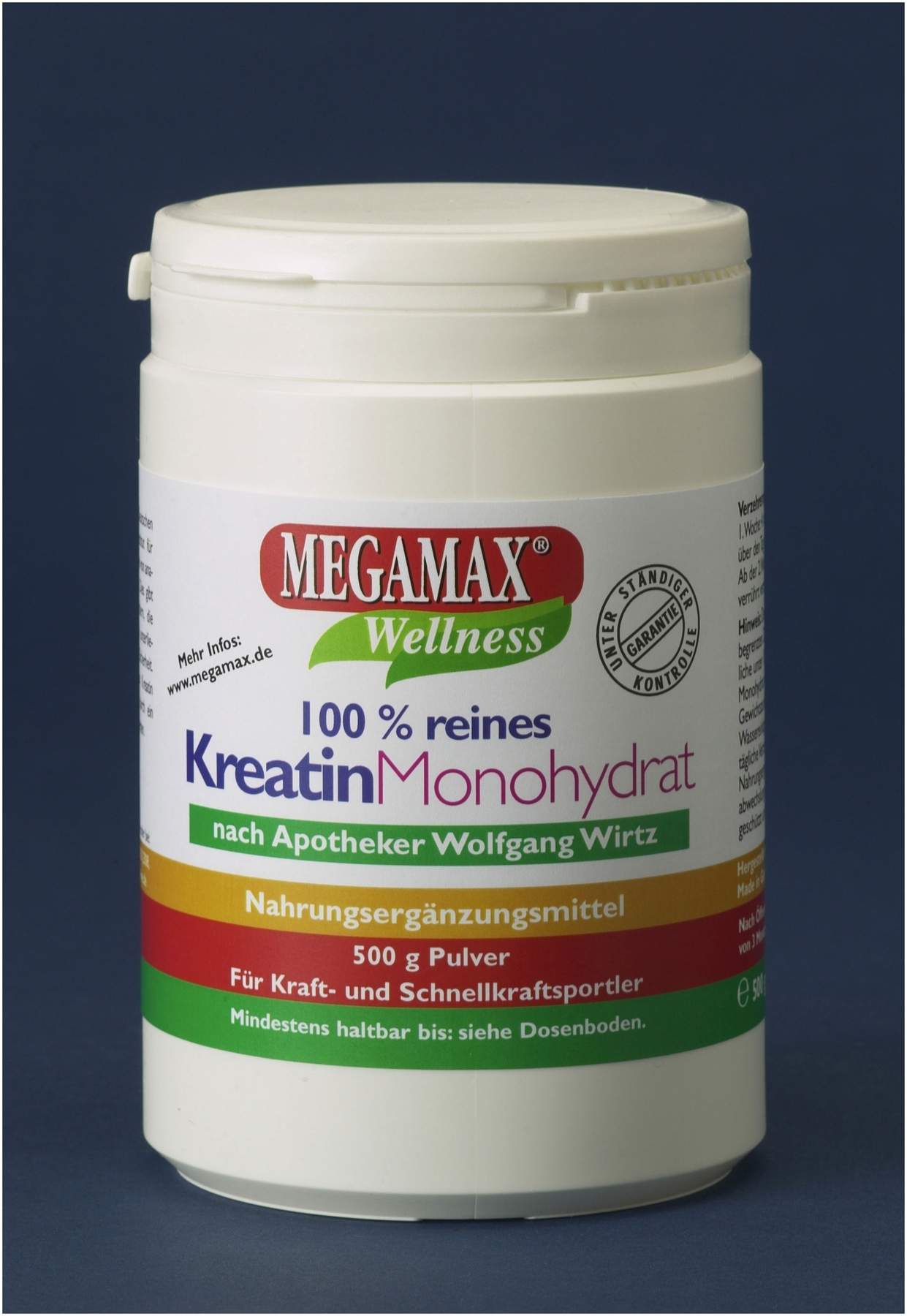 Megamax Kreatin Monohydrat 100% Rein 500 G