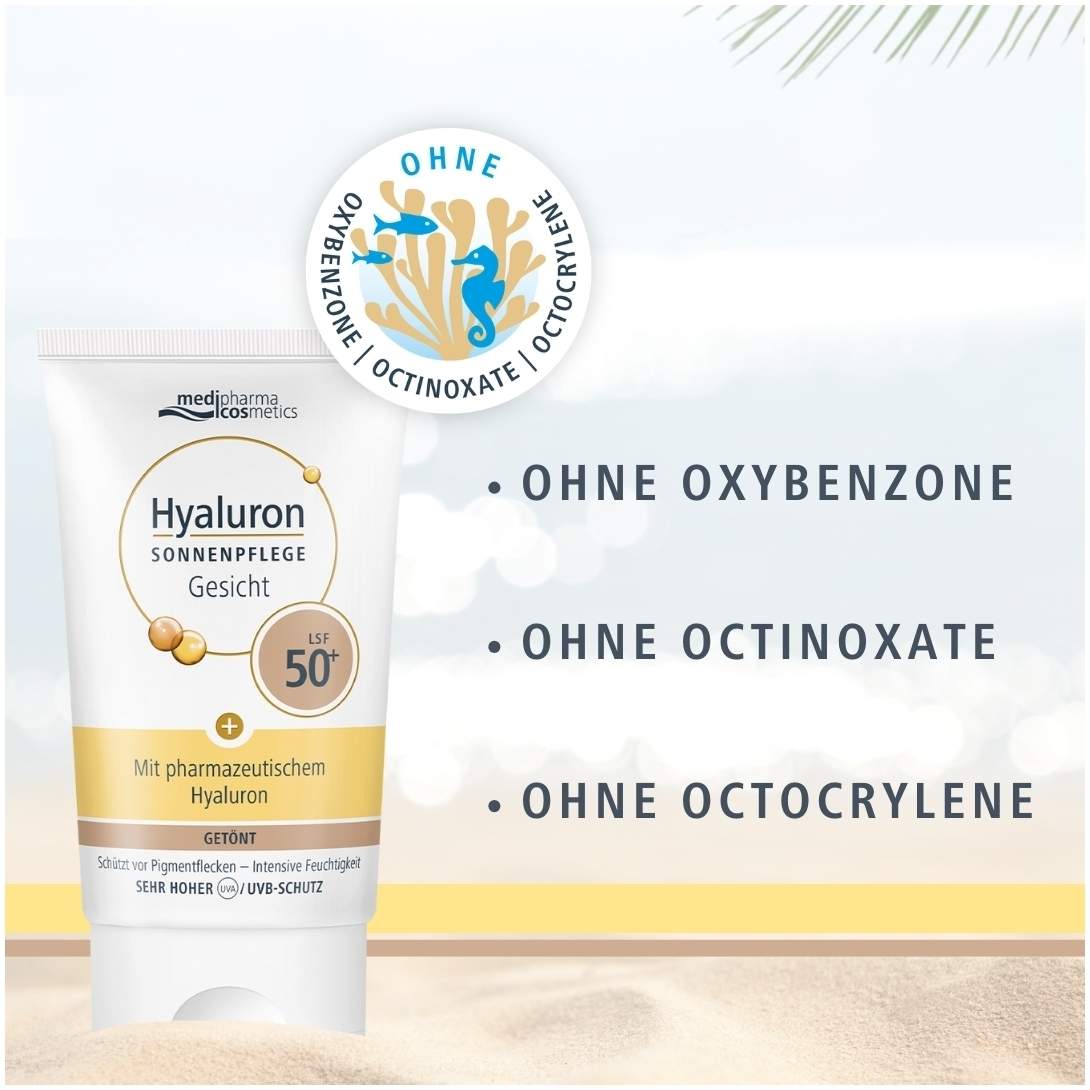 medipharma cosmetics Hyaluron Sonnenpflege Gesicht LSF 50+ getönt 50 ml