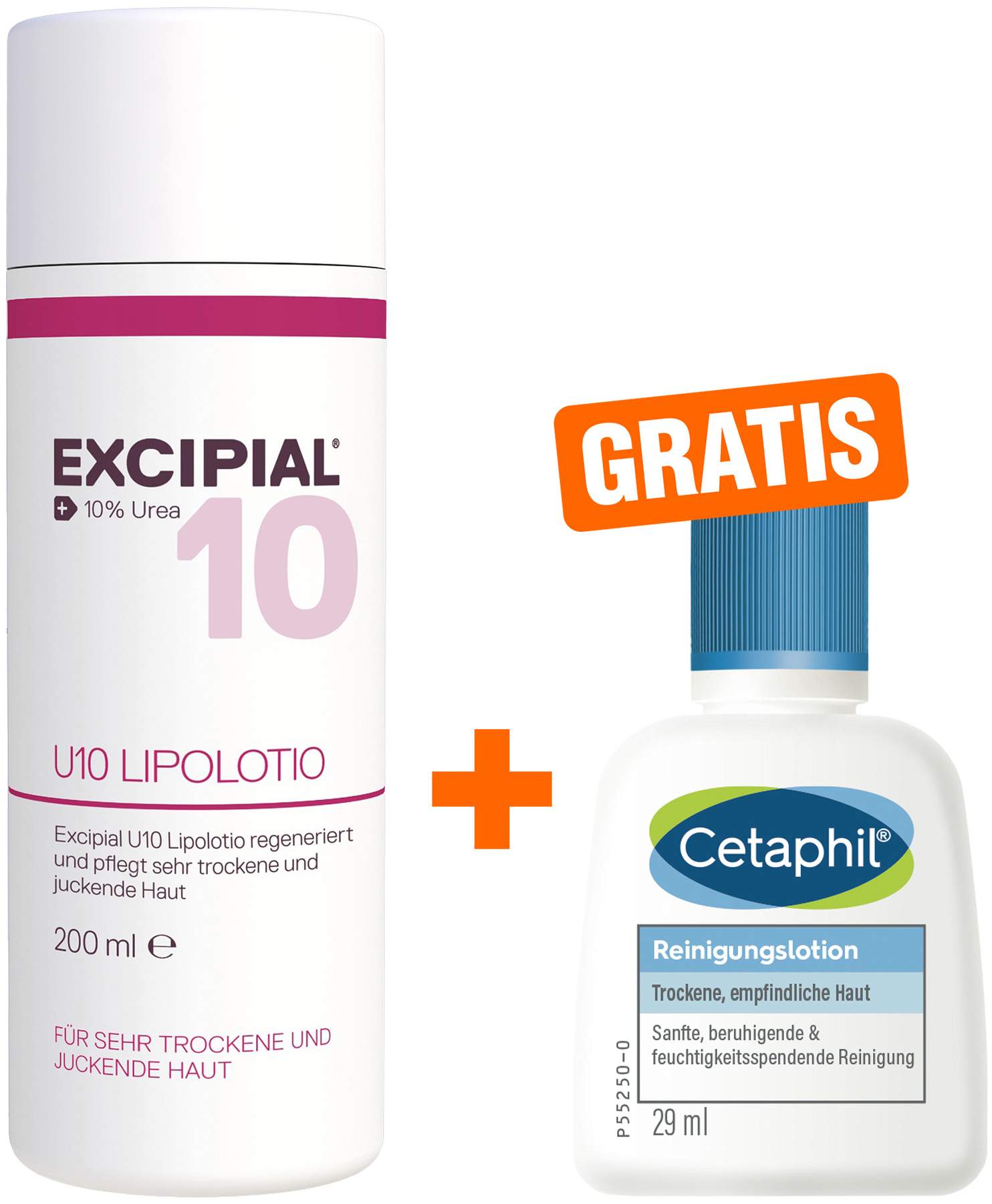 Excipial U 10 Lipolotio 200 ml + gratis Cetaphil Reinigungslotion 29 ml