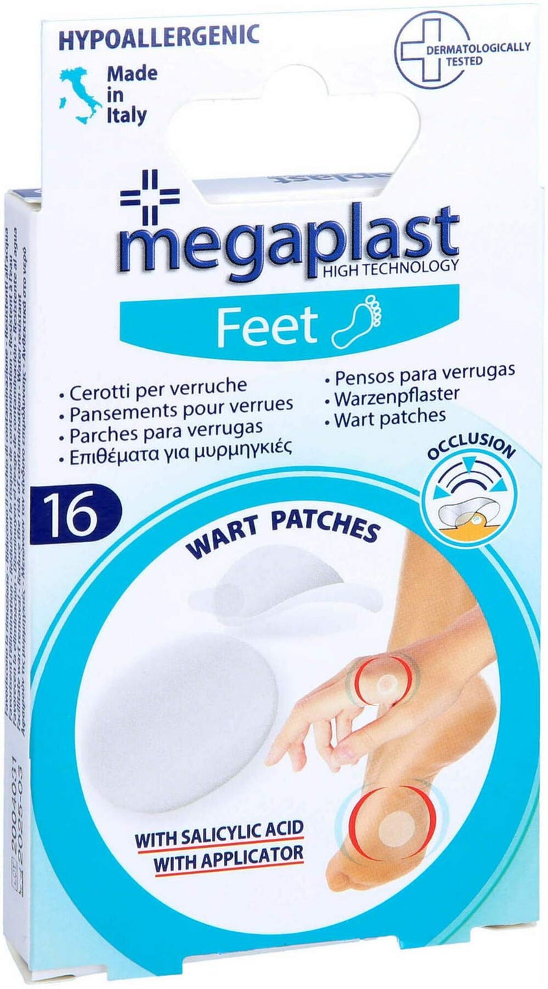 Warzenpflaster 2 Größen 1,2 cm + 1,9 cm Megapl 16 Stück