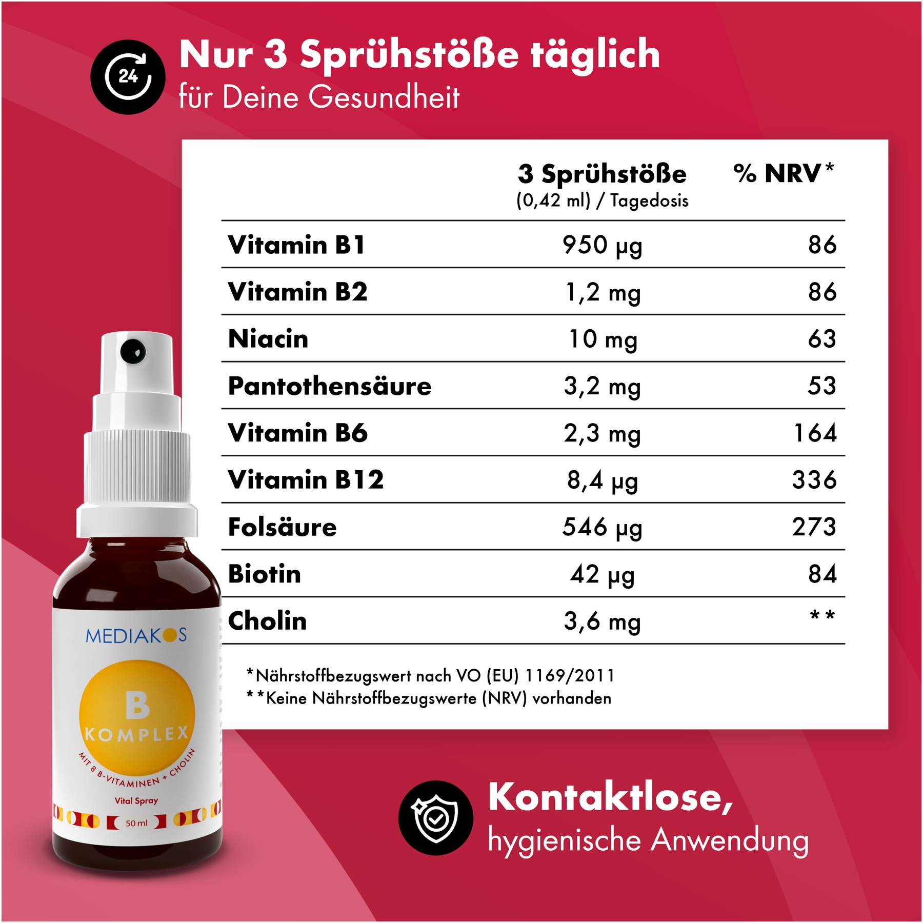 Vitamin B Komplex Mediakos Vital Spray 50 ml