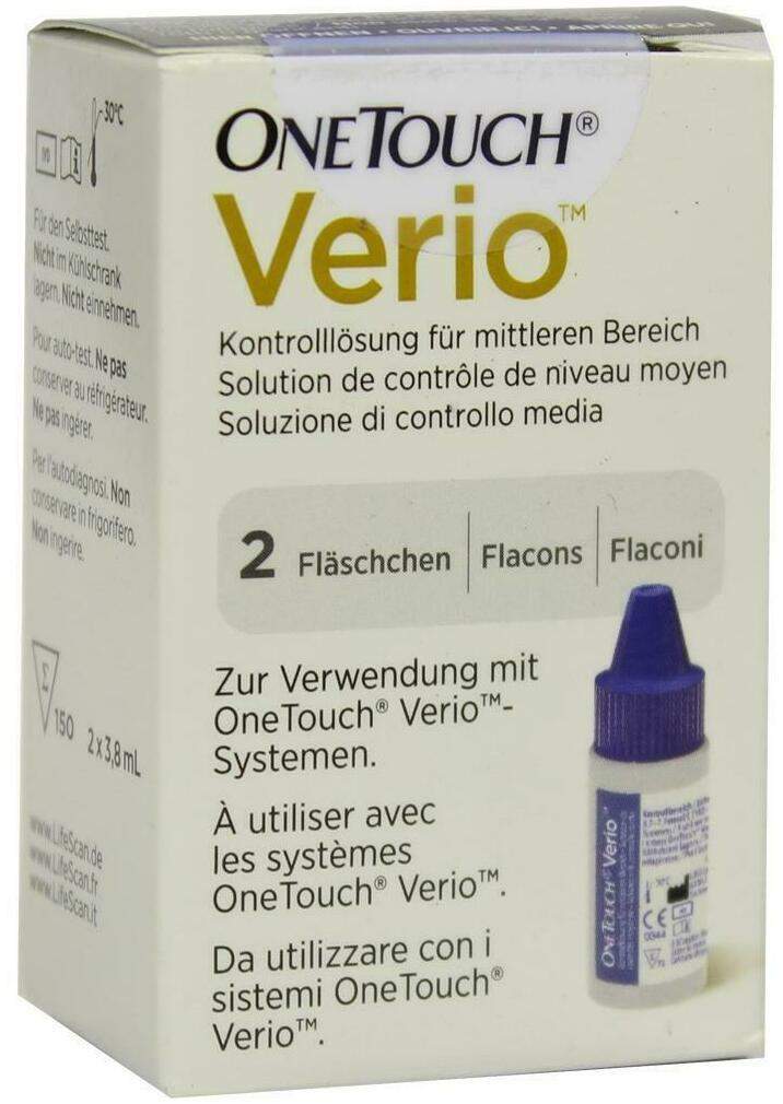 One Touch Verio 2 X 3,8 ml Kontrolllösung Mittel