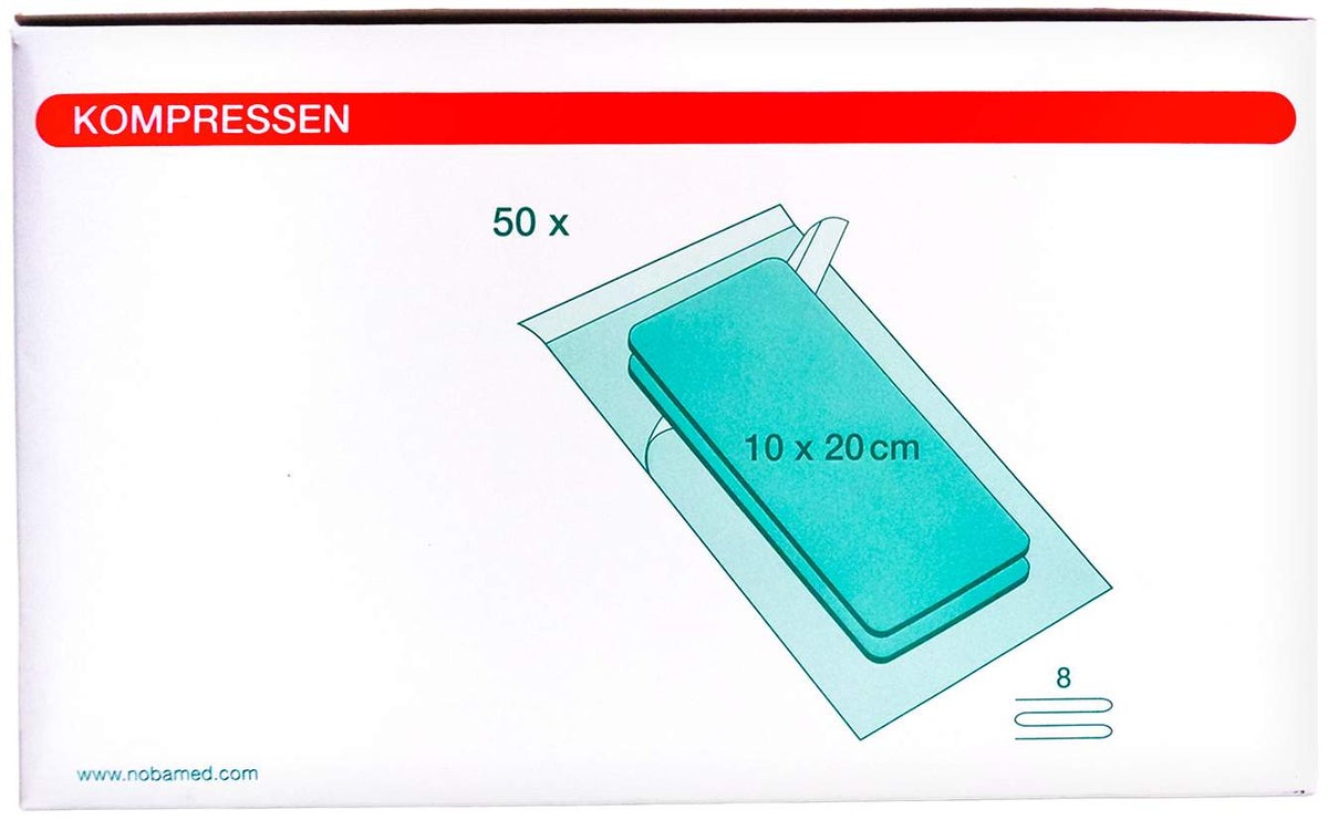 Mullkompressen 10x20cm 8-Fach Steril