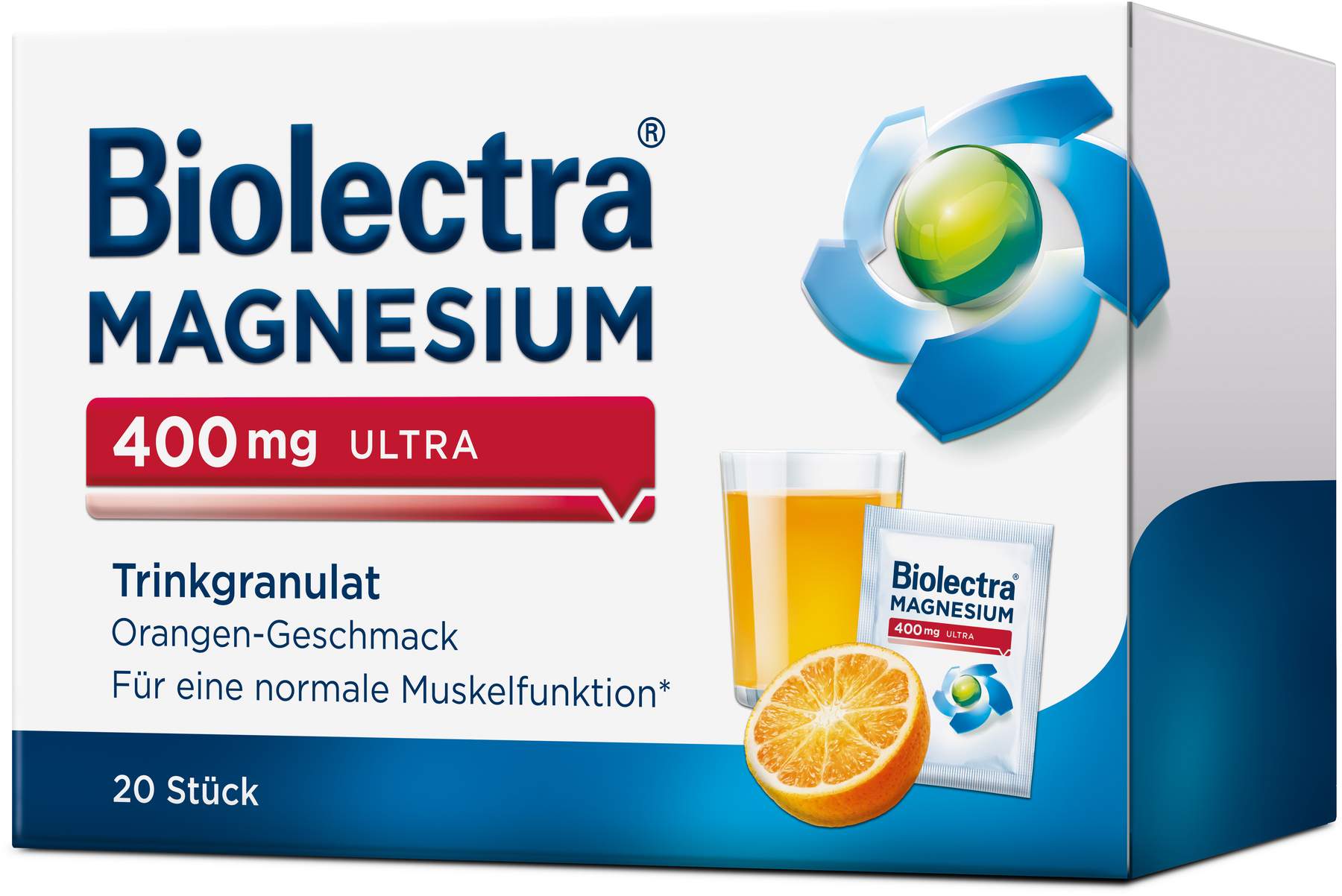 Biolectra Magnesium 400 mg ultra Trinkgranulat Orangengeschmack 40 Stück