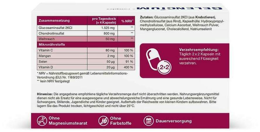 Gelencium Glucosamin Chondroitin 120 Kapseln