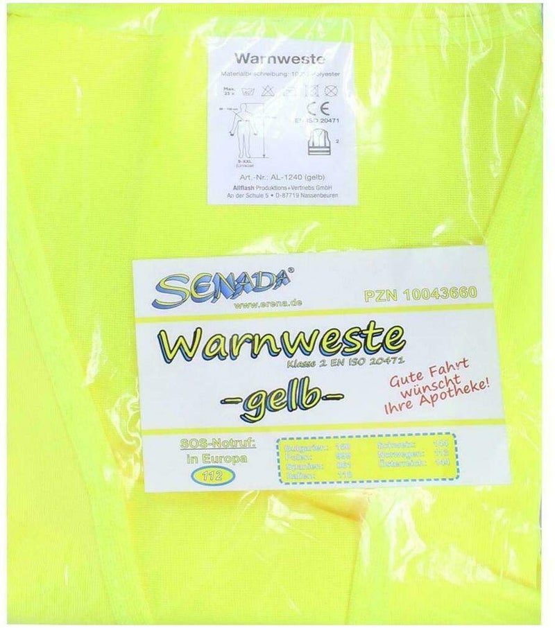 Senada Warnweste Gelb im Beutel