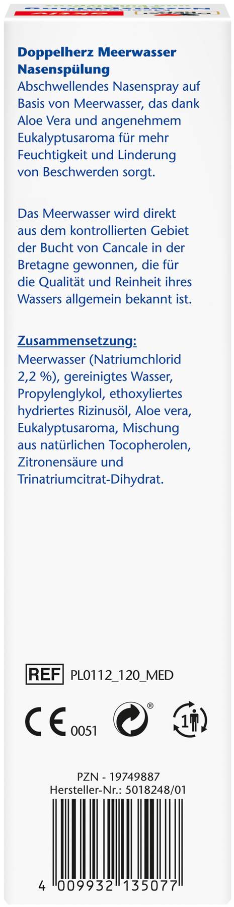 Doppelherz Aktiv Meerwasser Nasenspülung Aloe Vera und...