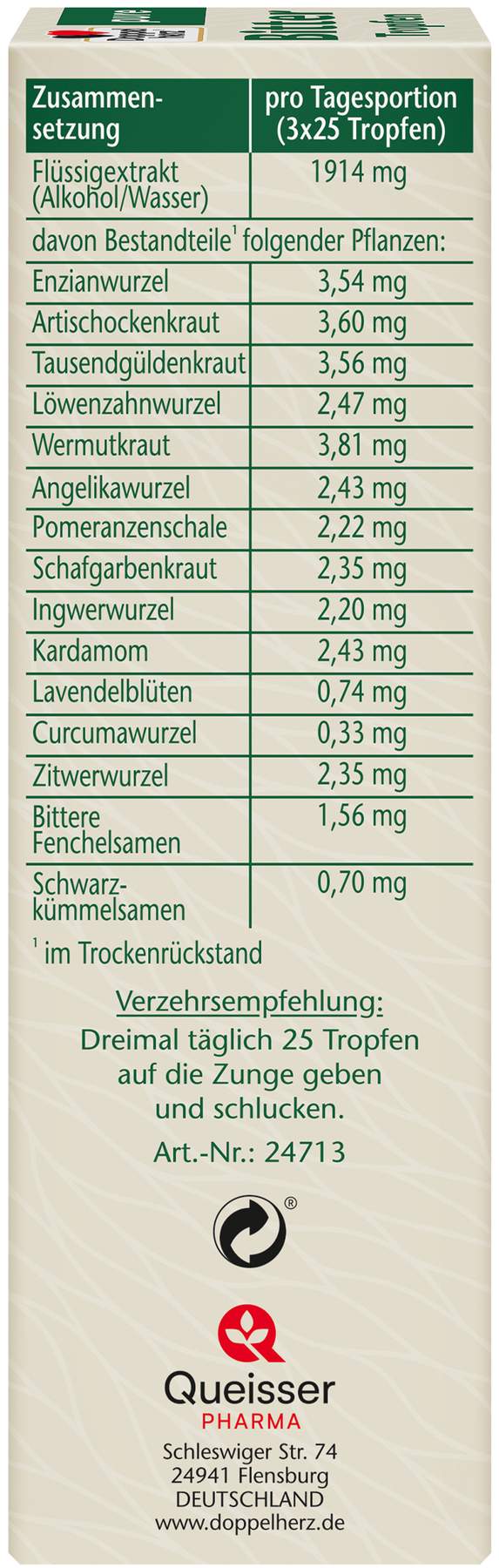 Doppelherz pure Bitter Tropfen 50 ml