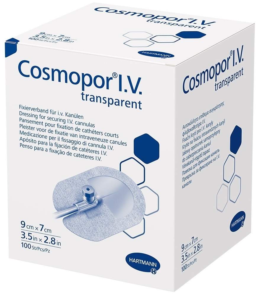 Cosmopor I.V. Transparent Fixierverb.7 X 9 cm Steril 100 Stück