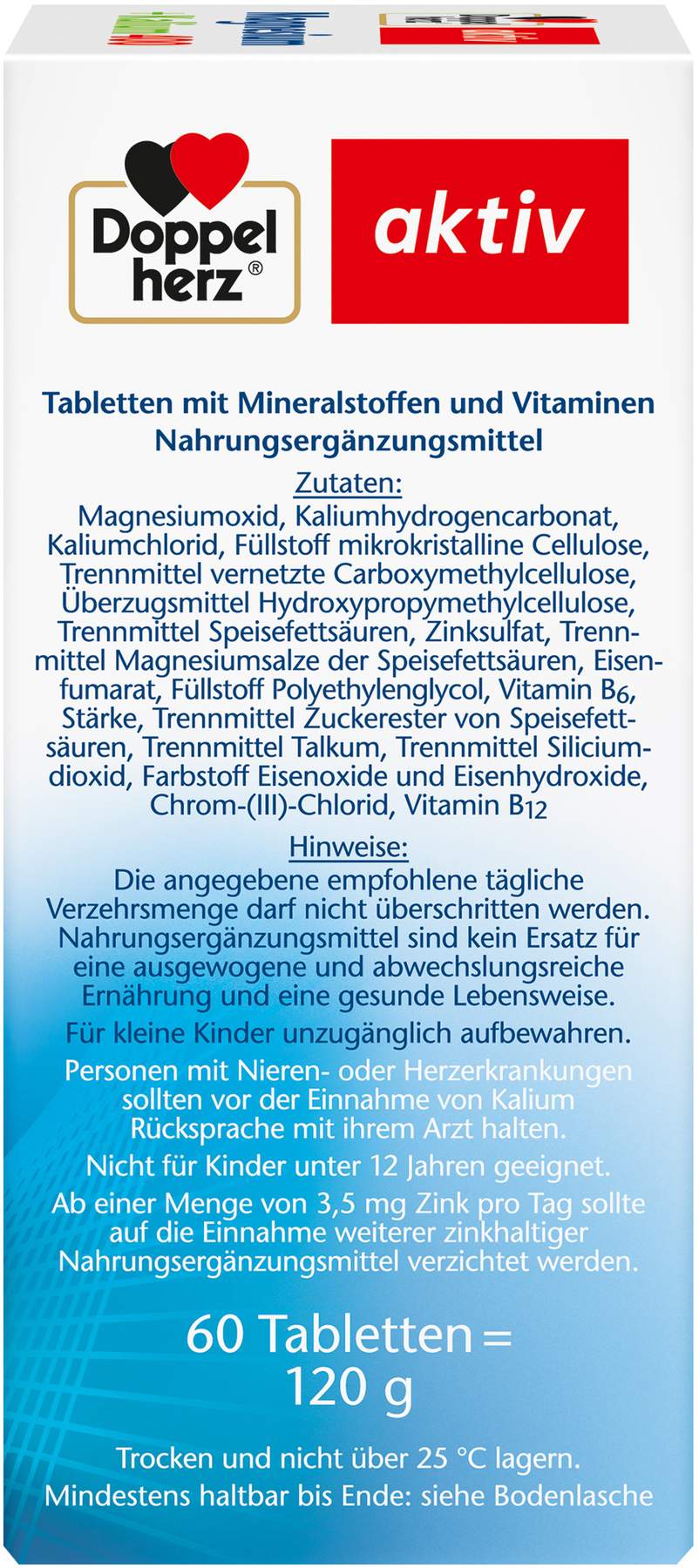 Doppelherz Aktiv Magnesium + Kalium 60 Tabletten